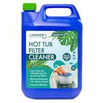 Jarder Hot Tub Filter Cleaner 5L - Improves Filtration and Performance - Overnight Soak - 10 Uses per Bottle - Suitable for Pool Filters