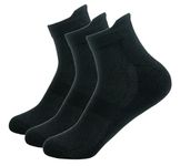 Mush Bamboo Ankle Socks for Men | Ultra Soft, Anti Odor, Breathable, Anti Blister Ankle Socks for Men for Running, Sports & Gym | Pack Of 3, Black