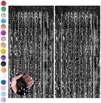 Black Tinsel Curtain Party Backdrop