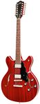 GUILD 12 String Semi-Hollow-Body Electric Guitar, Right, Cherry Red (379-2100-866)