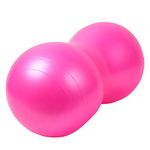 FITGURU Anti-Burst Peanut Ball, Multicolor Shaped Swiss Stability Yoga Exercise Balance Ball for Kids, Labor Birthing, Physical Therapy Fitness,Gym Workout Exercise Ball 40x80 CM (FBA) (PINK)