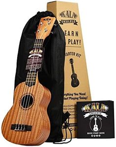 Kala Official Learn to Play Ukulele Soprano Starter Kit, Satin Mahogany “ Includes online lessons, tuner app, and booklet (KALA-LTP-S)