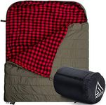 AXIATIC Kodiak King 20f King Size Oversize 2 Person Cold Weather Double Sleeping Bag