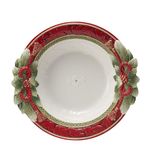 Fitz and Floyd Holiday Home Garland Serving Bowl, 16 Inch