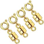 OHINGLT Magnetic Necklace Clasps and Closures,Gold and Silver Plated Jewelry Clasps Converters for Bracelet Necklaces Chain