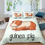 Erosebridal Guinea Pig Duvet Cover Full Size, Mouse Comforter Cover Dental Animal Quilt Cover for Kids Boys Girls Teens, Toddler Bedding Set Home Decor 3Pcs Bedding Collection