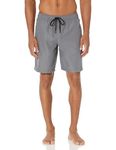 Amazon Essentials Men's Quick-Dry 9" Swim Trunk, Charcoal, Large