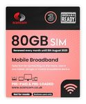 Three 80GB Data SIM - 5G Business-Grade Data Renewed Monthly until 8th August 2025 - Perfect for Wifi Routers, Tablets & Phones (80GB Until 8th August 2025)