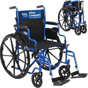 Invacare Wheelchair for Adult, Compact Folding Manual Wheel Chair with Flip-Back & Removable Desk-Length Arms, Fold-Down Backrest, Lightweight Design, Swing-Away Footrests, 300lb Weight Capacity