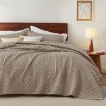 Bedsure King Size Quilt Set - Lightweight Summer Quilt King - Taupe Bedspread King Size - Bedding Coverlet for All Seasons (Includes 1 Quilt, 2 Pillow Shams)