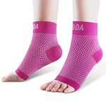 AVIDDA Plantar Fasciitis Socks with Heels Arch Supports, Compression Sleeves Ideal for Arthritis Pain Relief and Suitable for Sports, Ankle Supports for Men and Women Pink-1-S