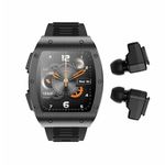 Smart Watch with Earbuds, 2 in 1 Military Bluetooth Smart Watch, 1.91" HD IPS Screen Smartwatch for Men, Rugged Military Fitness Tracker, IP67 Waterproof, AI Voice Assistant (Black)