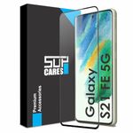 SupCares Edge To Edge Tempered Glass For Samsung Galaxy S21 Fe 5G (6.4 Inch) With Easy Self Installation Kit for Smartphone| Black