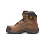 Caterpillar Men's Diagnostic Steel-Toe Waterproof Boot,Dark Beige,12 M US
