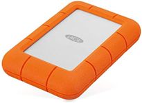 LaCie Rugged Mini, 5T,B USB 3.0 Portable 2.5 inch External Hard Drive for PC and Mac, Orange/Grey, with Rescue Services (STJJ5000400)