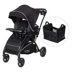 Baby Trend Sit N’ Stand 5-in-1 Shopper Plus Stroller, Black Plus, 44x22.5x45 Inch (Pack of 1)