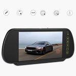 Wendry LCD Car Display,Av1 video interface,AV2 video interface,Wide voltage setting,Short-circuit protection for 7inch Car Rearview Mirror LCD Auto Dimming Monitor Rear View Camera With Bracket