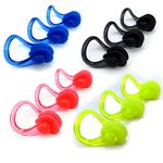 Zooshine 12 PCS Waterproof Swimming Nose Clip Silica Gel Swim Nose Plug for Kids and Adults with Bright Color