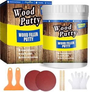 Wood Filler Putty - White Wood Putty Filler, Wood Filler Paintable, Stainable. Wood Furniture Repair Kit Can Quickly Repair Damaged Holes, Cracks and Chips. Wood Crack Filler - 9.87 Ounce