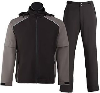 K.E.J. Mens Golf Rain Suit Waterproof Jacket and Pants Lightweight Raincoat for Hiking Cycling Running Fishing Hunting Travel