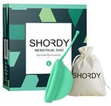 SHORDY Reusable Menstrual Disc (Large), 100% Medical-Grade Silicone, Flexible & Leak-Free Period Disc, Eco Friendly Feminine Hygiene & Care | Tampons, Pads & Cups Alternative (Green)