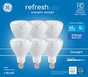 GE Refresh 6-Pack 65 W Equivalent Dimmable Daylight Br30 LED Light Fixture Light Bulb 22 Year Life