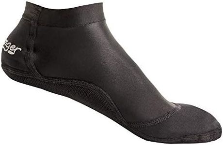 Seavenger SeaSnugs | Low Beach Socks for Sand Volleyball, Soccer, Snorkeling & Watersports (Black, Large)
