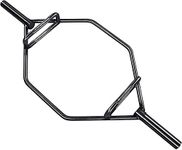 HulkFit Olympic 2-Inch Hex Weight Lifting Trap Bar, Closed Trap Bar, Black