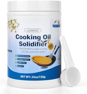 LANBEIDE Fry Oil Solidifier Powder - Solidifies Up to 72 Cups, 100% Plant-Based Cooking Oil Hardener for Easy Disposal, 25 Oz