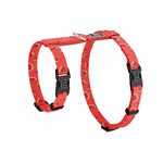 Tella & Stella-Cat Harness with Sturdy 4 points Buckle for Safety-Adjustable to 7" to 12" for The Neck & 10" to 17" for Chest- Light & Soft for The Confort of your Cat. (Watermelon)