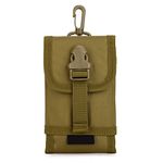 HUNTVP Tactical Molle Phone Pouch Utility Phone Pouch Holder Waist Belt Attach for 5inch 6inch Cell Phone