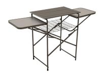 Eureka! Camp Kitchen Portable Folding Camping Cooking Table and Shelf, Grey, One Size