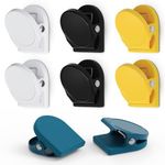 SMART&COOL 8Pack Anti Scratch Magnetic Clips with Silicone Base, Fridge Magnets, Office Supplies, Multicolored