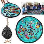 Youdepot Children's Play Mat & Toys Storage Bag - 60" Baby Kids Play Floor Mat with Convenient Storage Solution - Sky Blue