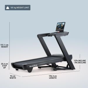 NordicTrack 1750 Treadmill – Black Folding Running Machine