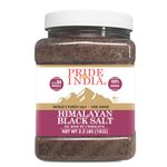 Pride Of India - Himalayan Black Rock Salt - Fine Grind, 2.2 Pound (35.2 Oz) - Kala Namak - Contains 84+ Minerals - Perfect for Cooking, Tofu Scrambles, Table, Kitchen, Restaurant, & Bathing Use