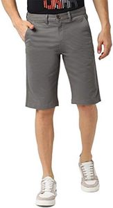 Peter England Men's Regular Shorts (PCSRCRGFI09783_Grey_30)