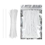 300 PCS 15 cm Twist Ties Reusable Bread Ties Twisty Ties for Garden Climbing Plants Support, Cables Cords Twist Ties, Sandwich Bag Ties, For Garden Home Office Wide Use, Heavy Duty, Soft PE (White)