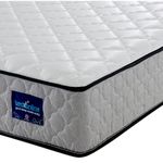 BEDZONLINE Cool-Touch Memory Foam & Spring Mattress - 4ft6 Double | Breathable 20cm Thick Memory Foam & Spring Mattress | Body Support, Alignment & Pressure Relief | UK Made & Hypoallergenic