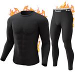 CL convallaria Long Johns Thermal Underwear for Men Fleece Lined Base Layer Set Top and Bottom for Cold Weather XS-4XL