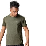 U.S. POLO ASSN. Men Reflective Logo Polyester I712 T-Shirt - Pack of 1 (Olive Mel S)