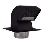 Imperial VT0568 6-Inch R2 Premium Roof Vent Cap with Collar, Black