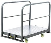 Platform Truck Cart, 2000 lbs Capacity Heavy Duty Steel Panel Moving Cart, Rolling Utility Grocery Hand Flatbed Dolly Cart with 4 Swivel Casters