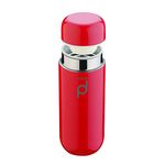 DrinkPod Vacuum Insulated Flask, Stainless Steel, Red, 200ml