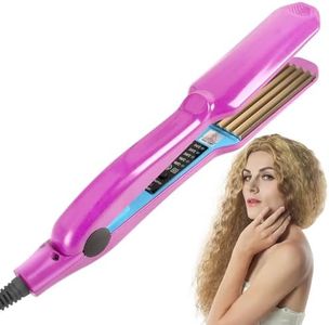 NAVESO Crimping Iron Hair Crimper, Hair Crimpers for Women Short Hair with 5 Heat Setting, Crimping Hair Tools, Volumizing Hair Iron, Crimpers Hair Styler for Fluffy Hairstyle, Corn, Waves