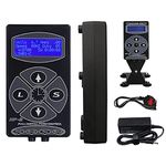 EUNEWR Tattoo Power Supply Kit,Portable Tattoo Power Foot Pedal,Professional Tattoo Digital Power Machine with LCD, Multifunction Tattoo Machine Power Supply for Liner and Shader for Tattoo Artists