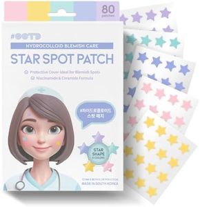 Star Spot Acne/Pimple Patch For Face, Hydrocolloid, Niacinamide, Ceramide, Cute Pastel Colors, Protecting & Healing, Prevent scarring, Blemish remover, Ideal for Blemish Spots, made in Korea 80 counts