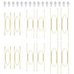 Fasunry Gold Metal 12 Pack Plate Hangers, 6 8 10 Inch Wall Plate Hangers and 16 Pack Wall Hooks, Compatible 6 to 10.5 Inch Decorative Plates