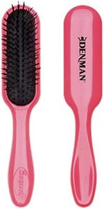 Denman Tangle Tamer Ultra (Pink) Detangling Paddle Brush for Curly Hair and Black Natural Hair - use with both Wet & Dry Hair, D90L