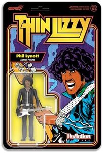 Super7 Thin Lizzy Reaction Figures - Phil Lynott (Black Leather) Action Figure